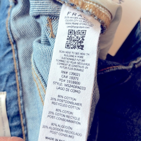 NWT Frame The Extreme Flare Ankle Blue Wide Leg High Waist Jeans Size 30 - Picture 6 of 6